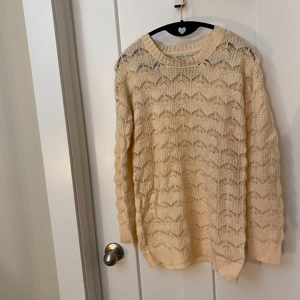 LIKE NEW! Light Peach Knitted Sweater